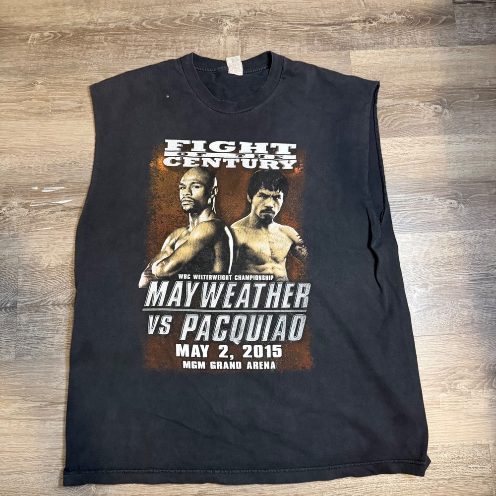 Alstyle Mayweather vs Pacquiao Fight of the Century 2015 Muscle Tee Black XL